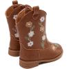 imageBMCiTYBM Toddler Girls Cowgirl Boots Little Kids Mid Calf Western Flower Cowboy Pointed Toe Riding Shoes All Season1brown