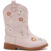 imageBMCiTYBM Toddler Girls Cowgirl Boots Little Kids Mid Calf Western Flower Cowboy Pointed Toe Riding Shoes All Season1pink