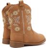 imageBMCiTYBM Toddler Girls Cowgirl Boots Little Kids Mid Calf Western Flower Cowboy Pointed Toe Riding Shoes All Season3brown