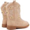 imageBMCiTYBM Toddler Girls Cowgirl Boots Little Kids Mid Calf Western Flower Cowboy Pointed Toe Riding Shoes All Season3camel