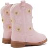 imageBMCiTYBM Toddler Girls Cowgirl Boots Little Kids Mid Calf Western Flower Cowboy Pointed Toe Riding Shoes All Season3pink
