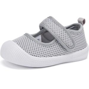 imageBMCiTYBM Baby Walking Shoes Infant Boy Girl First Walker Shoes Breathable Lightweight NonSlip Sneakers 6 9 12 18 24 Months Grey Size 1218 Months Infant A3gray