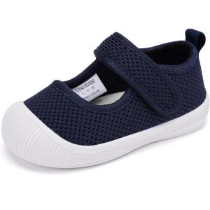 imageBMCiTYBM Baby Walking Shoes Infant Boy Girl First Walker Shoes Breathable Lightweight NonSlip Sneakers 6 9 12 18 24 Months Navy Blue Size 1218 Months Infant
