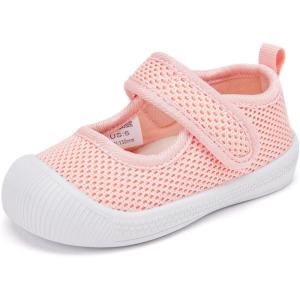 imageBMCiTYBM Baby Walking Shoes Infant Boy Girl First Walker Shoes Breathable Lightweight NonSlip Sneakers 6 9 12 18 24 Months Pink Size 1218 Months Infant