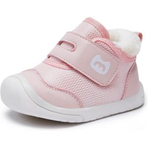 imageBMCiTYBM Baby Boots Boy Girl Walking Shoes Infant Warm Winter Sneakers First Walker Shoes 6 9 12 18 24 Months Pink Size 612 Months