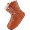 imageBMCiTYBM Baby Boys Girls Boots Infant Shoes First Walking Booties for All Seasons for 6 9 12 15 18 24 Months2brown