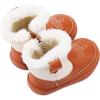 imageBMCiTYBM Baby Boys Girls Boots Infant Shoes First Walking Booties for All Seasons for 6 9 12 15 18 24 Months2brownWhite
