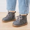 imageBMCiTYBM Baby Boys Girls Boots Infant Shoes First Walking Booties for All Seasons for 6 9 12 15 18 24 Months7grey