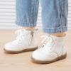 imageBMCiTYBM Baby Boys Girls Boots Infant Shoes First Walking Booties for All Seasons for 6 9 12 15 18 24 Months7white