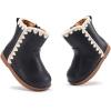 imageBMCiTYBM Baby Boys Girls Boots Infant Shoes First Walking Booties for All Seasons for 6 9 12 15 18 24 Months8black