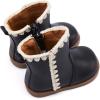 imageBMCiTYBM Baby Boys Girls Boots Infant Shoes First Walking Booties for All Seasons for 6 9 12 15 18 24 Months8black