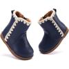 imageBMCiTYBM Baby Boys Girls Boots Infant Shoes First Walking Booties for All Seasons for 6 9 12 15 18 24 Months8navy