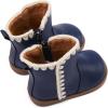 imageBMCiTYBM Baby Boys Girls Boots Infant Shoes First Walking Booties for All Seasons for 6 9 12 15 18 24 Months8navy