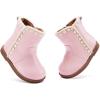 imageBMCiTYBM Baby Boys Girls Boots Infant Shoes First Walking Booties for All Seasons for 6 9 12 15 18 24 Months8pink