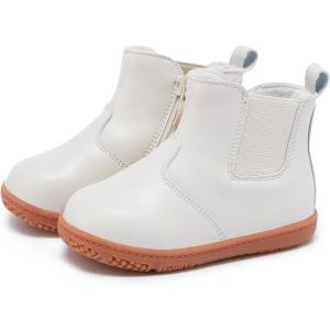 imageBMCiTYBM Baby Boys Girls Boots Infant Shoes First Walking Booties for All Seasons for 6 9 12 15 18 24 Months1white