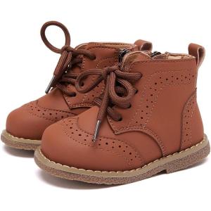 imageBMCiTYBM Baby Boys Girls Boots Infant Shoes First Walking Booties for All Seasons for 6 9 12 15 18 24 Months7brown