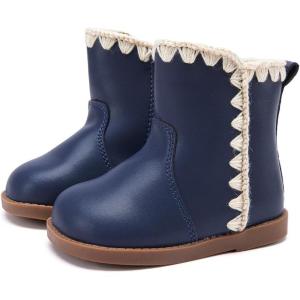 imageBMCiTYBM Baby Boys Girls Boots Infant Shoes First Walking Booties for All Seasons for 6 9 12 15 18 24 Months8navy