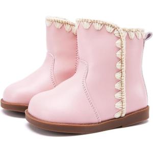 imageBMCiTYBM Baby Boys Girls Boots Infant Shoes First Walking Booties for All Seasons for 6 9 12 15 18 24 Months8pink