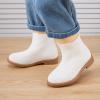 imageBMCiTYBM Toddler Girls Ankle Boots Low Heel Knitting Sock Short Chelsea Breathable Mesh Slip On Booties Dress Shoes All SeasonWhite