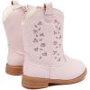 imageBMCiTYBM Toddler Girls Cowgirl Boots Little Kids Mid Calf Western Boots Flower Cowboy Boots Pointed Toe Riding Shoes2pink
