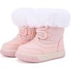 imageBMCiTYBM Toddler Boy Girl Snow Boots Waterproof Winter Warm Shoes Baby High Top Nonslip Lightweight Outdoor Sneakers for Cold Weather InfantToddlerApink