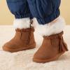 imageBMCiTYBM Baby Snow Boots Infant Boy Girl Winter Boots Nonslip Lightweight Outdoor Warm Shoes for Cold Weather 6 9 12 18 24 MonthsInfantToddlerBbrown