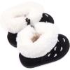 imageBMCiTYBM Baby Snow Boots Infant Boy Girl Winter Boots Nonslip Lightweight Outdoor Warm Shoes for Cold Weather 6 9 12 18 24 MonthsInfantToddlerD1black