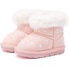 imageBMCiTYBM Baby Snow Boots Infant Boy Girl Winter Boots Nonslip Lightweight Outdoor Warm Shoes for Cold Weather 6 9 12 18 24 MonthsInfantToddlerD1pink
