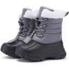 imageBMCiTYBM Kids Snow Boots Boys Girls Toddler Winter Waterproof Shoes Cold Weather Outdoor Lightweight ToddlerLittle KidsBig Kids5grey