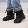 imageBMCiTYBM Kids Snow Boots Boys Girls Toddler Winter Waterproof Shoes Cold Weather Outdoor Lightweight ToddlerLittle KidsBig Kids61black