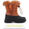 imageBMCiTYBM Kids Snow Boots Boys Girls Toddler Winter Waterproof Shoes Cold Weather Outdoor Lightweight ToddlerLittle KidsBig Kids61camel