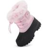 imageBMCiTYBM Kids Snow Boots Boys Girls Toddler Winter Waterproof Shoes Cold Weather Outdoor Lightweight ToddlerLittle KidsBig Kids61pink