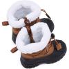 imageBMCiTYBM Kids Snow Boots Boys Girls Toddler Winter Waterproof Shoes Cold Weather Outdoor Lightweight ToddlerLittle KidsBig KidsDark Brown