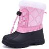 imageBMCiTYBM Kids Snow Boots Boys Girls Toddler Winter Waterproof Shoes Cold Weather Outdoor Lightweight ToddlerLittle KidsBig KidsDark Pink