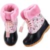 imageBMCiTYBM Kids Snow Boots Boys Girls Toddler Winter Waterproof Shoes Cold Weather Outdoor Lightweight ToddlerLittle KidsBig KidsMulti Light Pink