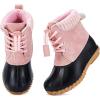 imageBMCiTYBM Kids Snow Boots Boys Girls Toddler Winter Waterproof Shoes Cold Weather Outdoor Lightweight ToddlerLittle KidsBig KidsMulti Pink