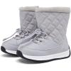 imageBMCiTYBM Toddler Boy Girl Snow Boots Waterproof Winter Warm Booties Nonslip Lightweight Outdoor Walking Shoes for Cold WeatehrAgrey