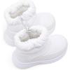 imageBMCiTYBM Toddler Boy Girl Snow Boots Waterproof Winter Warm Boots Nonslip Lightweight Outdoor Walking Shoes for Cold WeatehrAwhite