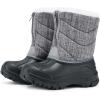 imageBMCiTYBM Toddler Snow Boots Boys Girls Winter Warm Shoes High Top Outdoor Sneakers for Cold WeatherAgrey