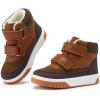 imageBMCiTYBM Toddler Snow Boots Boys Girls Winter Warm Shoes High Top Outdoor Sneakers for Cold WeatherBbrown