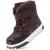 imageBMCiTYBM Toddler Snow Boots Boys Girls Winter Warm Shoes High Top Outdoor Sneakers for Cold WeatherDbrown