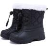 imageBMCiTYBM Kids Snow Boots Boys Girls Toddler Winter Waterproof Shoes Cold Weather Outdoor Lightweight ToddlerLittle KidsBig KidsDark Black