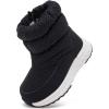 imageBMCiTYBM Toddler Boy Girl Snow Boots Waterproof Winter Warm Boots Nonslip Lightweight Outdoor Walking Shoes for Cold WeatehrAblack