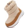 imageBMCiTYBM Toddler Boy Girl Snow Boots Waterproof Winter Warm Boots Nonslip Lightweight Outdoor Walking Shoes for Cold WeatehrAcamel