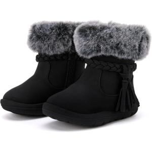 imageBMCiTYBM Baby Snow Boots Infant Boy Girl Winter Boots Nonslip Lightweight Outdoor Warm Shoes for Cold Weather 6 9 12 18 24 MonthsInfantToddlerBblack