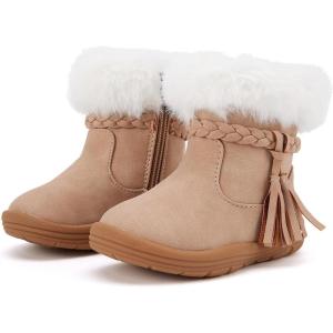 imageBMCiTYBM Baby Snow Boots Infant Boy Girl Winter Boots Nonslip Lightweight Outdoor Warm Shoes for Cold Weather 6 9 12 18 24 MonthsInfantToddlerBcamel