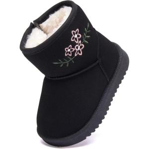 imageBMCiTYBM Baby Snow Boots Infant Boy Girl Winter Boots Nonslip Lightweight Outdoor Warm Shoes for Cold Weather 6 9 12 18 24 MonthsInfantToddlerC2black