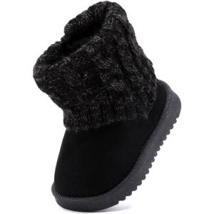 imageBMCiTYBM Baby Snow Boots Infant Boy Girl Winter Boots Nonslip Lightweight Outdoor Warm Shoes for Cold Weather 6 9 12 18 24 MonthsInfantToddlerCblack