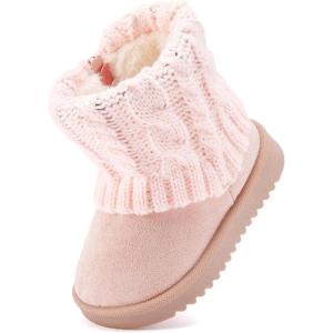 imageBMCiTYBM Baby Snow Boots Infant Boy Girl Winter Boots Nonslip Lightweight Outdoor Warm Shoes for Cold Weather 6 9 12 18 24 MonthsInfantToddlerCpink