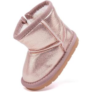imageBMCiTYBM Baby Snow Boots Infant Boy Girl Winter Boots Nonslip Lightweight Outdoor Warm Shoes for Cold Weather 6 9 12 18 24 MonthsInfantToddlerEgittler Rose